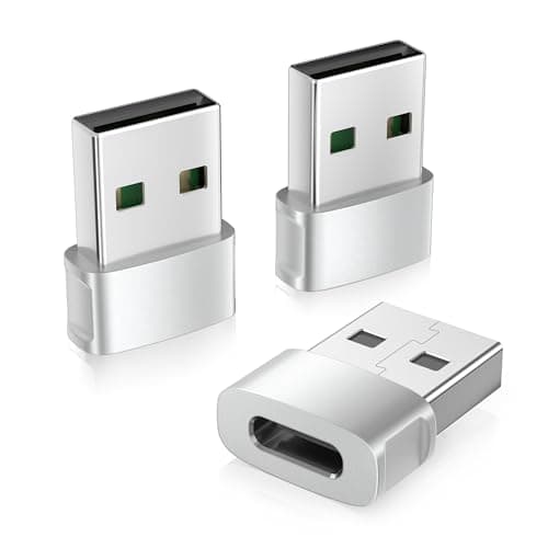 Basesailor for iPhone 17 Air 16 Pro Max Car Charger Adapter 3Pack,USB Male to USB Type C Female Cable Converter for New Apple 16e 15 14 Plus,iWatch 11 10,Airpods 4/Pro 3,iPad Mini 7,Samsung Galaxy S25 - Image 1