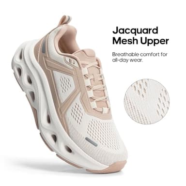 NORTIV 8 Women's Comfortable Walking Running Tennis Shoes MovePropel Athletic Gym Workout Jogging Fashion Sneakers,Size 6.5,Nude Pink,SNWS247W - Image 5