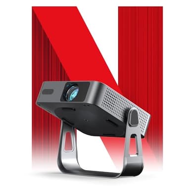 【Netflix-Licensed Projector & Native 1080P】Thinnest 2.24" Smart Mini Projector with WiFi and Bluetooth, Auto Focus & Keystone Portable Outdoor Projector, VOPLLS 4K Support Home Movie Projector - Image 1