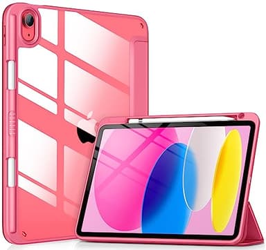VIKESI Case for iPad (A16) 11-inch 2025 and iPad 10th Generation 10.9 Inch 2022, Clear Back and TPU Shockproof Frame Cover [Built-in Pencil Holder, Support Auto Sleep/Wake] - Watermelon - Image 1