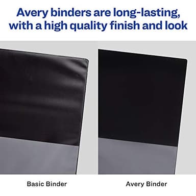 Avery Heavy-Duty 3 Ring Binder, 1 Inch Slant Rings, Orchid View Binder (79272) - Image 9