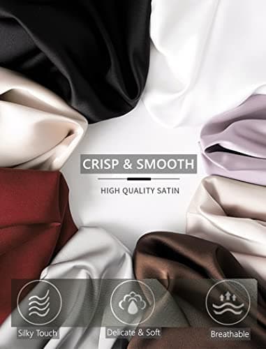 Ekouaer Silk Tank Top for Women Mesh V Neck Satin Camisole Silky Sleeveless Tank Cami Shirt Black - Image 5