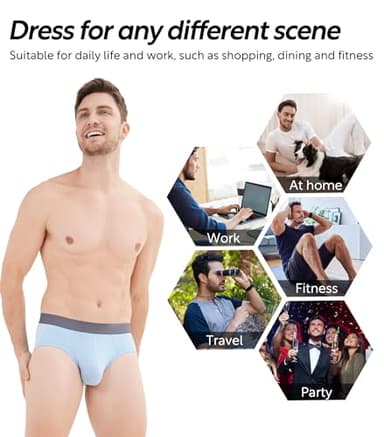 DAVID ARCHY Mens Briefs Rayon Made from Bamboo Underwear Pouch Super Soft Comfort 7 Pack - Image 5