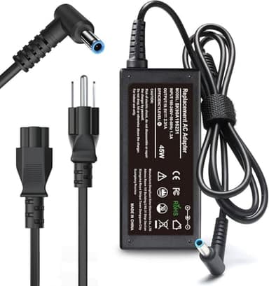 45W Charger Compatible with HP Laptop Charger, Blue Tip, Pavilion x360 11 13 15, Zbook 14u G4 G5 15u 15 G3, Notebook 15, Stream 13 11 14 AC Adapter with Power Cord - Image 1