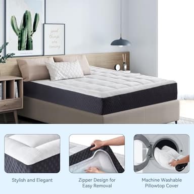 ONENICE 12 Inch King Mattress in a Box, Breathable Gel-Memory Foam Plus Pillowtop Mattress for Pressure Relief, CertiPUR-US Certified Bed in a Box, Fiberglass-Free - Image 5