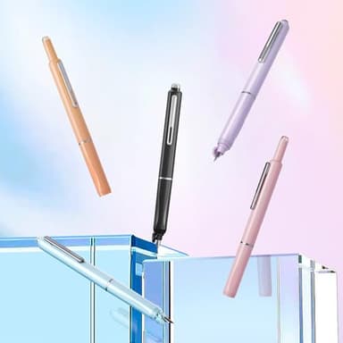 WRITECH Fountain Pen Fine Nib: Retractable Black Ink Pens Set Includes 5 Ink Cartridges Smooth Writing for Calligraphy Sketching Journaling Gift (Purple) - Image 7