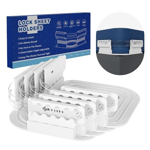 Lock Sheet Holders - Heavy Duty Bed Sheet Straps Keep Sheets Firm & Tight, No More Loose Sheets - Image 1