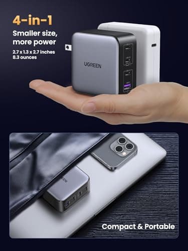 UGREEN Nexode 100W GaN USB C Charger, 4-Port Compact Foldable Fast Laptop Charger Power Adapter for MacBook Pro/Air, iPad Pro, iPhone 17/16/15 Series, Galaxy S25/S24, Pixel 10/9, Steam Deck, Pixelbook - Image 5