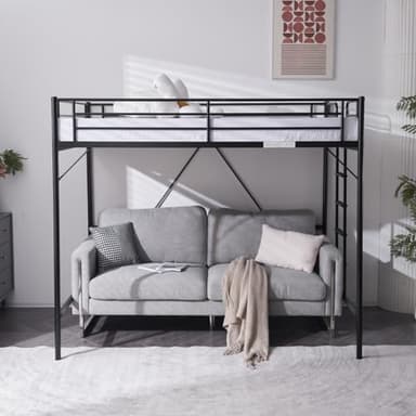 VINGLI Loft Bed Full Size with Flat Rungs for Adults, Kids and Young Teens, No Box Spring Required,Heavy Duty Metal Slat Support - Image 8