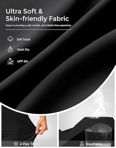 G Gradual Women's Athletic Shorts 6" High Waisted Stretchy Bermuda Shorts for Women Quick Dry Summer Casual Shorts(Black,XL) - Image 3