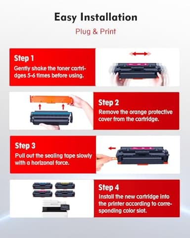 055H Toner Cartridge Set: 055 Toner High Yield Replacement for Canon 055 Toner Cartridge Set Works with Canon Color MF743cdw MF741Cdw MF745Cdw MF746Cdw | 4 Pack Ink for Canon 055h Set - Image 5