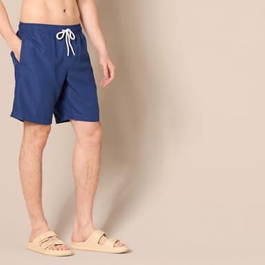 Amazon Essentials Men's 9" Swim Trunks with Mesh Lining, Pockets, Drawstring Closure, Navy, XX-Large - Image 2