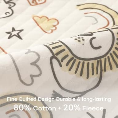 Yoofoss Baby Sleep Sack 6-12 Months 1.0 Tog Long Sleeve Sleep Sack Cotton Wearable Blanket for Infants 2-Way Zipper Quilted Sleeping Sacks(Medium) - Image 7