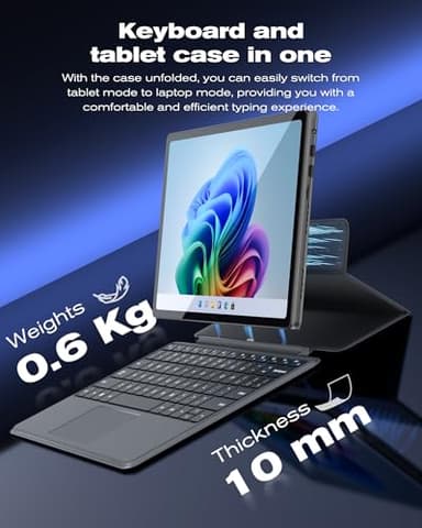 jumper 2-in-1 Laptop/Tablet（2025）,4-core N95, 12GB DDR5 RAM 512GB SSD, 12 Inch 2K FHD IPS Touchscreen,Windows11 Tablet with Magnetic Keyboard, 2 Stereo Speakers,for Student Back to School - Image 2