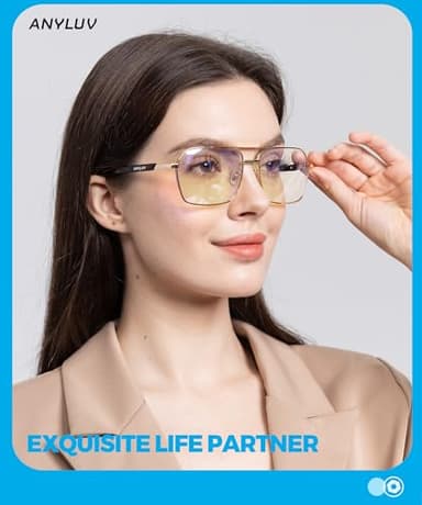 ANYLUV Blue Light Glasses Men/Women, Blue Light Blocking Glasses, Computer Screen Blocker Eyes Protection Glasses - Image 2
