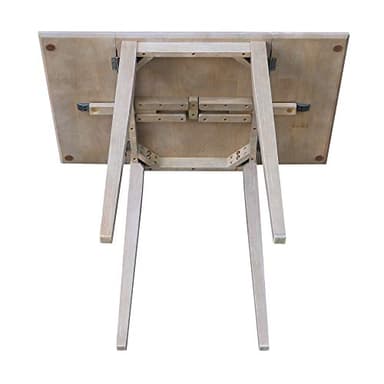 IC International Concepts, Solid Wood Small Drop Leaf Dining Table, Solid Real Wood, Sturdy Parawood,36 X 22 X 29, Minimum Assembly, Washed Gray Taupe - Image 15