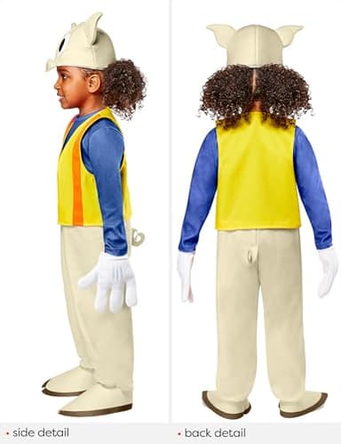 Rubies Bugs Bunny Builders: Porky Pig Costume for Toddlers, Unisex 2T - Image 3