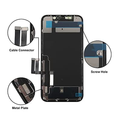 LL TRADER Screen Replacement for iPhone 11 LCD Retina 6.1'' FHD Display COF Touch Screen Digitizer with Repair Tool Kits, Waterproof Tape, Screen Protector(for Model A2111, A2223, A2221) - Image 6