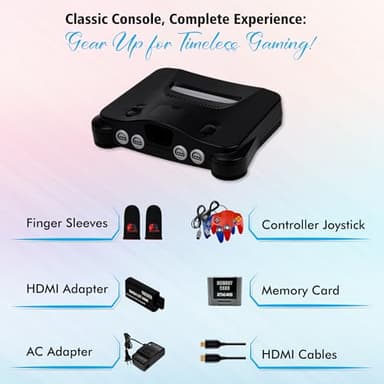 Nintendo 64 Console Premium with 2 Controllers, 256KB Memory Card, HDMI Cable (Renewed) - Image 2