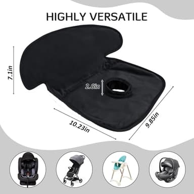 INFANZIA Dry Seat, Car Seat Protector Waterproof Carseat Liner Potty Training Toddlers, Baby and Infants, Piddle Pad for Carseats Strollers (Black, 2 Packs - Image 6