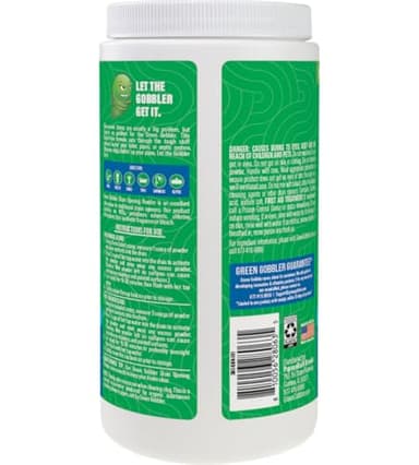 Green Gobbler Drain Clog Remover & Drain Cleaner Powder, 20+ Treatments, Maintenance Breaks Down Grease, Paper, Fat & Oil, Septic Safe - Image 2