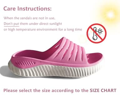 KuaiLu Womens Recovery Sandals Comfortable Plantar Fasciitis Arch Support Ladies Orthopedic Open Toe Slip On Running Sport Walking Slides Thick Athletic Cushion Slippers Summer Sliders Pink Size 6 - Image 10