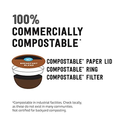 Amazon Brand - Happy Belly Breakfast Blend Compostable Coffee Pods, Light Roast, Compatible with K-Cup Brewer, 96 Count - Image 4