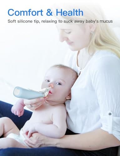 X-Bosak Baby Nasal Aspirator, Electric Nose Sucker with 5 Levels Suction, Soothing Light & Nursery Rhymes - Image 2