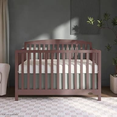 Dream On Me Odelle 5 in 1 Convertible Crib in Baltic Amber, JPMA & Greenguard Gold Certified, Converts from Baby Crib to Daybed, Toddler Bed & Full Size Bed - Image 2