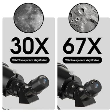 Telescope for Adults, 90mm Aperture 600mm Refractor Telescope for Kids and Beginners, Telescopes for Adults Astronomy with Handbag and Phone Adapter - Image 3