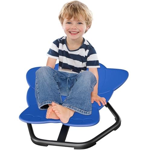 Daisybreath Spinning Chair for Autistic Kids, Kids Swivel Chair Sensory Seat for Autism ADHD Children, Autism Swivel Sensory Toy, Training Body Coordination, Deep Blue - Image 1