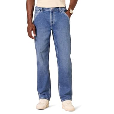 Amazon Essentials Men's Low Stretch Relaxed-Fit Workwear Carpenter Jean, Medium Wash, 31W x 34L - Image 1