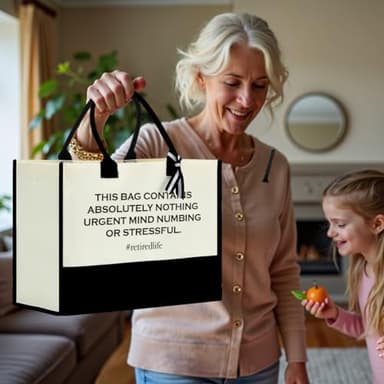 Retirement Gifts for Women Retirement Decorations Shopping Bag Grocery Bag Reusable Tote Bag Appreciation Gifts for Retired Teacher Nurse Coach Going Away Leaving Gift for Coworker Boss - Image 5