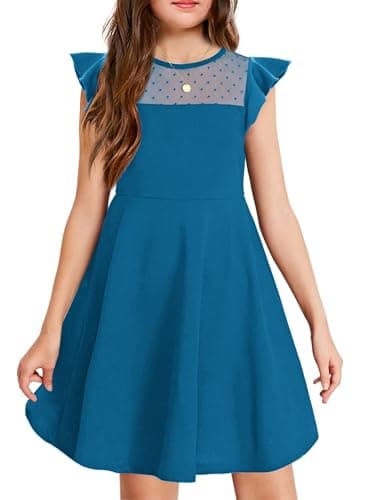 Arshiner Girls' Special Occasion Dresses Summer Party Formal Graduation Dress Blue 14-15 Years - Image 1