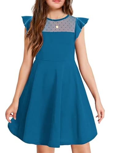 Arshiner Girls' Special Occasion Dresses Summer Party Formal Graduation Dress Blue 14-15 Years - Image 1