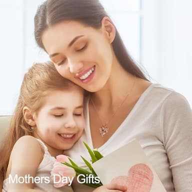 Zifeel Mothers Day Gifts for Mom Wife Her Grandma, S925 Sterling Silver Birthstone Necklaces Jewelry for Women, Mother's Day Love Heart Pendant Necklace for Anniversary Birthday Christmas Day - Image 2