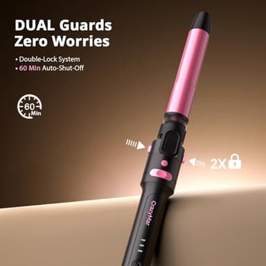 5-in-1 Rotating Curling Iron Set,Automatic Hair Curler with 5 Ceramic Barrels (3/4,1,1.25 Inch) | Fast Heating, Dual Voltage for Long-Lasting Curl Styling/Beach Wave - Image 7