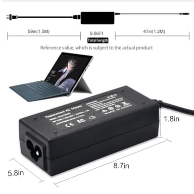 45W 19.5V 2.31A AC Adapter Laptop Charger for Dell Inspiron 11 13 14 17 15 3000 5000 7000 Series Inspiron 3147 3168 5378 7348 7352 7353 7378 3558 3567 5555 5559 7558 5755 5759 Power Supply Cord - Image 4