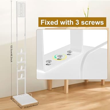 OUTBROS Vacuum Stand, Metal Storage Bracket Compatible with Dyson V15 V12 V11 V10 V8 Series Handheld Cordless Vacuum Cleaners and Accessories, Stable Attachments Organizer, White - Image 2