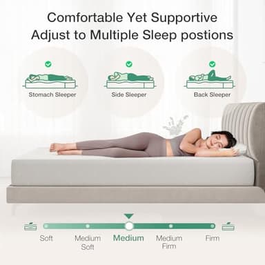 Novilla Queen Mattress 6 Inch Queen Size Memory Foam Mattress with Removable Washable Mattress Cover for Pressure Relief & Comfort Sleep CertiPUR-US Certified Mattress Queen - Image 4