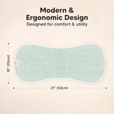 5-Pack Muslin Burp Cloths Baby Boy, Girl - Very Absorbent Baby Burp Cloth Rags, 8-Layers Viscose Derived from Bamboo Cotton Muslin Towel, Super Soft Spit Up Rags, No Shrink Washcloths (Nordic) - Image 2