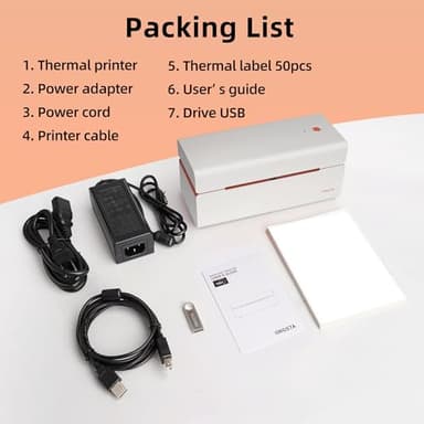 ORGSTA USB Shipping Label Printer - T001 4x6 Thermal Label Printer for Small Business, High Speed Label Printers for Shipping Package, Used for Ebay, Amazon, Shopify, Etsy, USPS, FedEx(USB Only) - Image 7