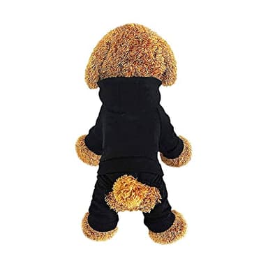 Dog Hoodie, Pet Jumpsuit Fleece Sweatshirt with Buttons, Dog Clothes, Dog Cold Weather Coats, Dog Pajamas, Winter Warm Cotton Puppy Hoodie 4 Legs Dog Clothes for Small Medium Large Dogs Cats Boy Girl - Image 1