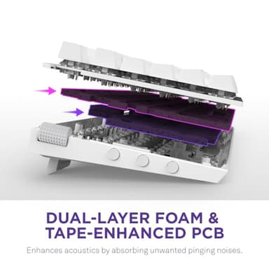 NZXT Function 2 MiniTKL Wired Tenkeyless Optical Gaming Keyboard - 8K Polling Rate - Linear Optical Switches - Adjustable Actuation - Double-Shot PBT Keycaps - RGB - Hot-Swappable - White - Image 6