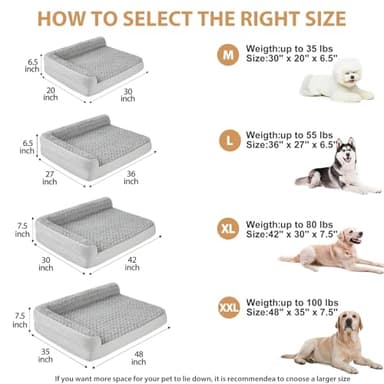 BFPETHOME Orthopedic Dog Beds for Large Dogs-Waterproof Sofa Dog Bed with Removable Washable Cover, Large Pet Bed with Waterproof Lining and Nonskid Bottom, Pet Bed for Dogs - Image 4