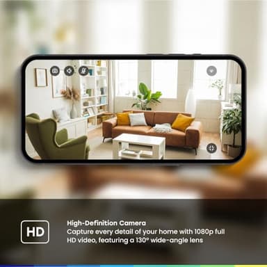 CHAMBERLAIN myQ Smart Indoor Security Camera – 1080p HD Video, Night Vision, Motion Detection, Wi-Fi, Two-Way Audio, Smartphone Control - Image 3