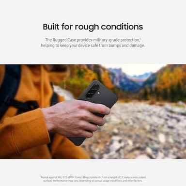 SAMSUNG Galaxy A36 5G Rugged Case, Tough Design, Durable Design, Black, EF-RA366CBEGUS - Image 3