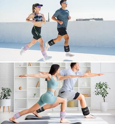 Ankle Weight, Wrist Leg Arm Weights for Women Men Children with Adjustable Straps, A Pair of 20LBS(10 LB Each Weight) Strength Training Weighted for Walking Yoga Jogging Running Dance, Black - Image 6