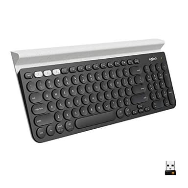 Logitech K780 Multi-Device Wireless Keyboard for Computer, Phone and Tablet – FLOW Cross-Computer Control Compatible - Speckles, White - Image 1