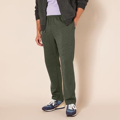 Amazon Essentials Men's Fleece Open Bottom Sweatpant (Available in Big & Tall), Olive Heather, X-Small - Image 6